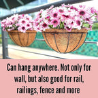 LaLaGreen Wall Hanging Planters, 2 Pack, 12 Inch Wall Mounted Flower Baskets - Image 7