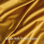 NICETOWN Mustard Gold Velvet Curtains Long Drapes, Living Room Office Luxury - Image 4