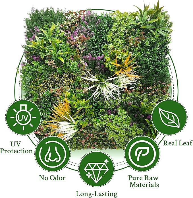 ODTORY Artificial Greenery Grass Wall Panels: 54'' x 120'' UV-Anti Faux - Image 4