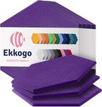 Acoustic Panels 12-Pack Soundproof Wall Panels 14"X12.1"X0.4" Sound Panels High by EkkogoAcousticPanels