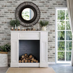 Guvana 17.3"×472.4" Brick Peel and Stick Wallpaper Brown/Grey Contact Paper - Image 3