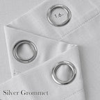 NICETOWN Short Faux Linen Greyish White Blackout Curtains 63 inches Long - Image 2