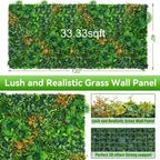 Grass Wall Panels Roll, UV-Anti Faux Greenery Plant Boxwood Panels - Image 2