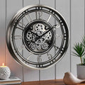 CLXEAST 21 Inch Large Moving Gear Wall Clock, Industrial Steampunk Decor by CLXEAST