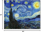 1 KINGO Van Gogh Canvas Wall Art: Starry Night Landscape Painting Picture - Image 7