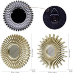 BONNYCO Gold Mirrors for Wall Pack of 3, Round Wall Mirrors Bedroom Room and - Image 4