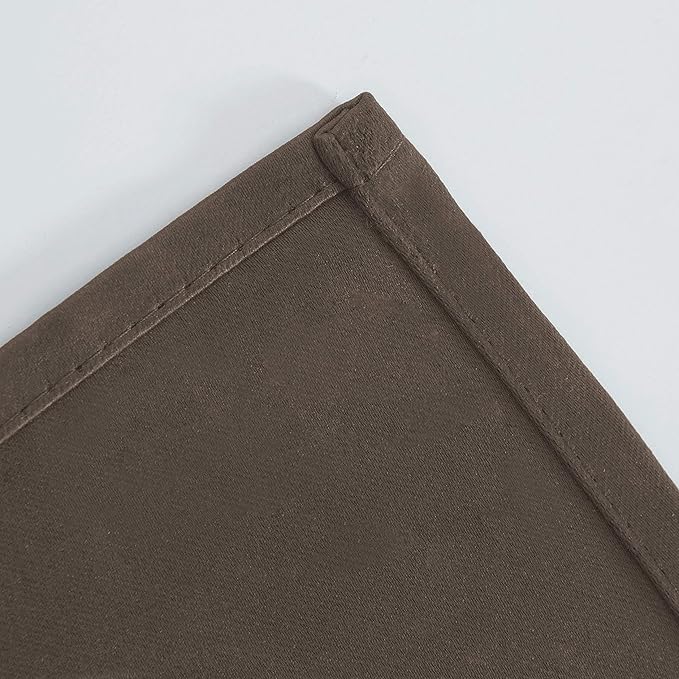 LEMOMO Chocolate Brown Thermal Blackout Curtains/52 x 84 Inch/Set of 2 Panels - Image 7
