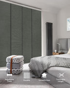 GoDear Design Shimmering Adjustable Sliding Panel Track Blinds, Vertical Window - Image 2