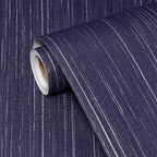 Navy Blue Grasscloth Peel and Stick Wallpaper Textured Contact Paper 15.7" X by Biyoeepeelstickwallpaper