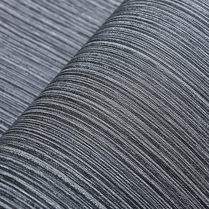 Haimin Grasscloth Wallpaper Textured 24in X 393in Fabric Contact Paper Gray - Image 3