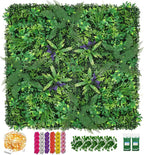 Artificial Boxwood Panel 8 Pieces 20"x20", Faux Ivy Privacy Fence Screen by Sturdon