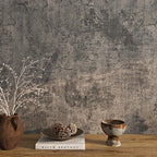 Livelynine Moody Concrete Wallpaper Peel and Stick Industrial Modern Brown by Livelynine
