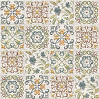 Wudnaye Bohemian Wallpaper Peel and Stick Faux Tile Contact Paper 17”×118” Tile by Wudnaye