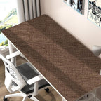 Brown Grasscloth Peel and Stick Wallpaper 17.3"x1200" Faux Linen Textured - Image 8