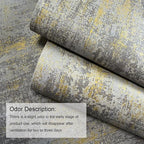 JiffDiff Vintage Metallic Peel and Stick Wallpaper Industrial Metallic Concrete - Image 6