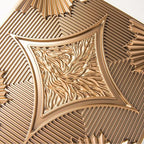 Art3d Drop Ceiling Tiles 24x24 in Bronze, 3D Wainscoting Panels Glue Up 2x2 - Image 9