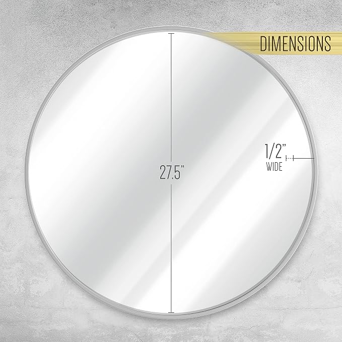 HBCY Creations Medium Round Mirror, Living Room and More, Modern Minimalist - Image 6