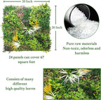 ODTORY Artificial Greenery Grass Wall Panels: 20"x 20" 24P UV-Anti Faux Ivy - Image 2