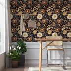 Boho Floral Wallpaper Peel and Stick, Vintage Dark Sunflower Contact Paper - Image 6