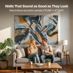 XL Acoustic Wall Panels 6-Pack Decorative Acoustic Panels High Density Sound - Image 2