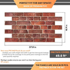 3D Faux Brick Wall Panels 37.8’’ x 18.9’’ - Image 2