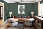 Guvana Grasscloth Peel and Stick Wallpaper Green/Gold Textured Contact Paper - Image 3