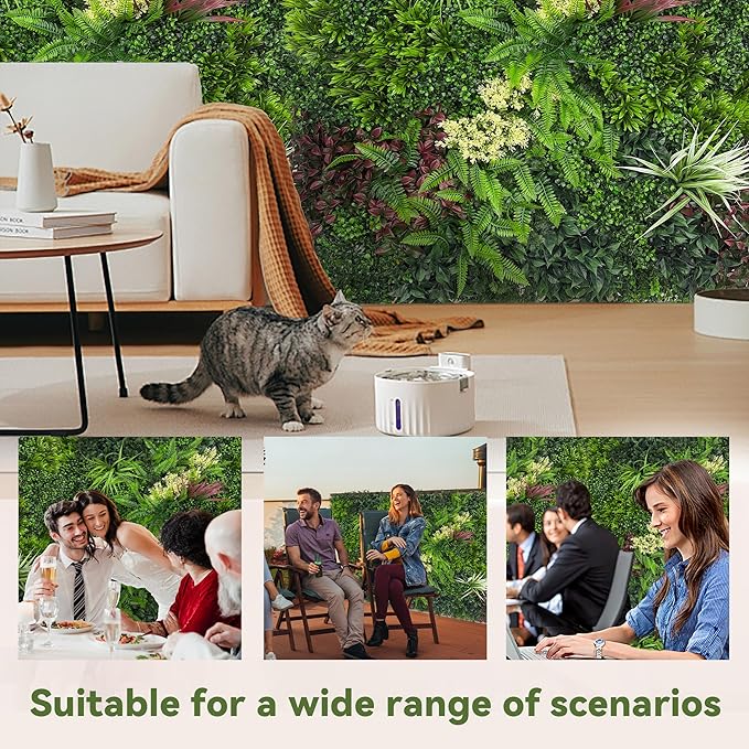 Artificial Ivy Boxwood Roll: 80"x120" UV Resistant Green Leaves Faux - Image 6