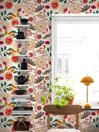 Wallpaper Peel and Stick Floral Wall Paper Removable Waterproof - Image 4