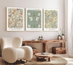 Induslyfe Large Framed Flower Wall Art Canvas Decor Set of 3, William Morris by Induslyfe