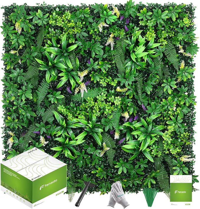 Artificial Grass Wall Panels, Hedge Green Wall Decor Backdrop, UV-Anti Fake by Unknown