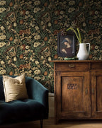 Erfoni 17.3" x 394" Bird Floral Peel and Stick Wallpaper Vintage Contact Paper - Image 7
