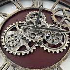 The B-Style Large Wall Clock 24 inch Moving Gear Wall Clock Oversized Vintage - Image 2