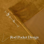 NICETOWN 96 inch Warm Velvet Blackout Curtains - Image 6