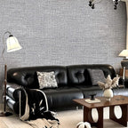 Grey Grasscloth Peel and Stick Wallpaper 17.3"x1200" Faux Linen Textured - Image 8