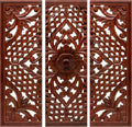 Homebia Designs Handmade Carved Wooden Wall Hanging Plaques Set of 3 by HomebiaDesigns