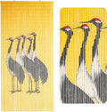 Five Cranes Beaded Bamboo Curtain 35.4" x 78.7" by VIETBUDDECOR