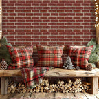 COMSTICKC 3D Faux Red Brick Wall Panels Peel and Stick Wall Sticker, Small Size - Image 2