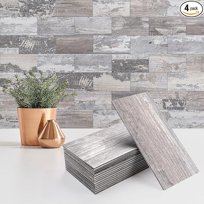 StyloVue 4 Pieces Peel and Stick Backsplash by StyloVue