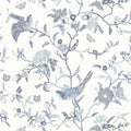 Timeet Peel and Stick Wallpaper Vintage Floral Contact Paper Blue and White by Timeet