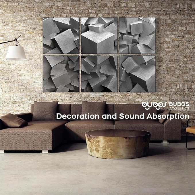BUBOS 6 Pack Self-Adhesive Acoustic Wall Panels, 70.8" x 47.2" Sound Panels - Image 9