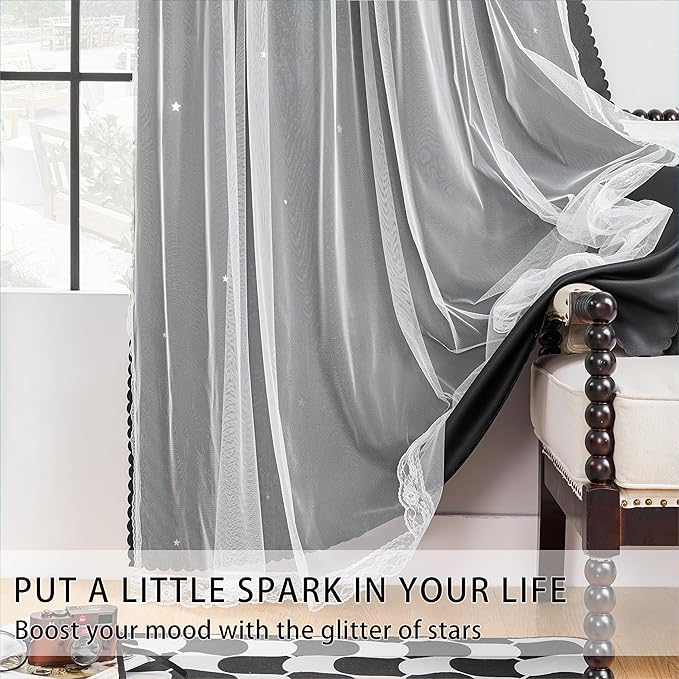 XiDi Black Out Curtains for Bedroom Windows, Curtains for Girls Bedroom Decor - Image 2