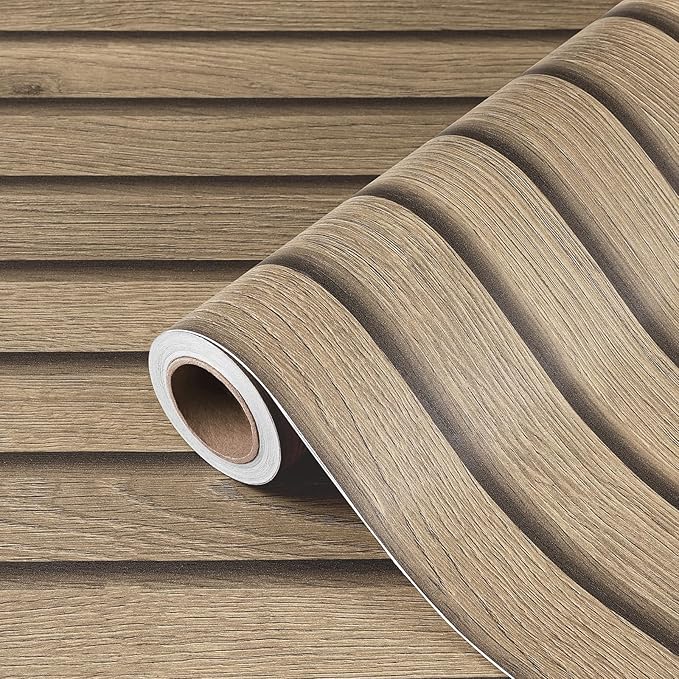 Wood Slat Wallpaper Peel and Stick Thick Brown Slat Wood Panels - Image 7