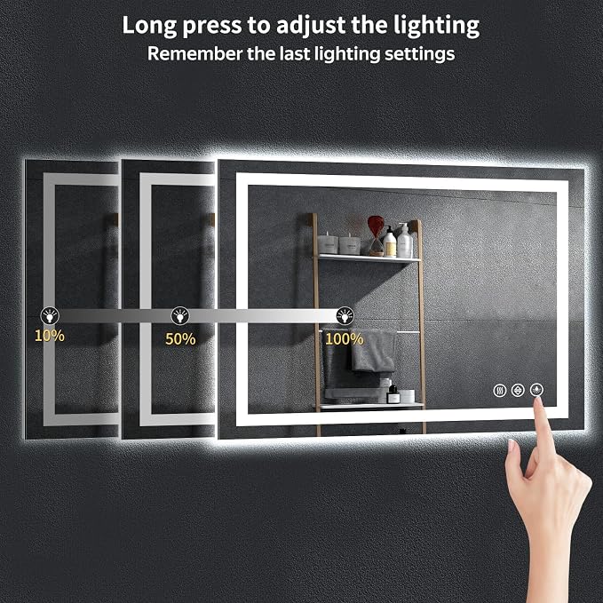 48" x 32" LED Bathroom Mirror - Image 6