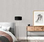 Grey Grasscloth Peel and Stick Wallpaper Faux Linen Contact Paper 15.7inch x - Image 4