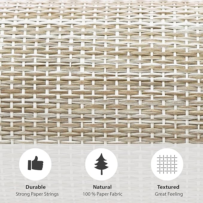 Ansehan Wallcovering W402 Marbletile Collection 36" W x 8 Yard L, Natural Paper - Image 7