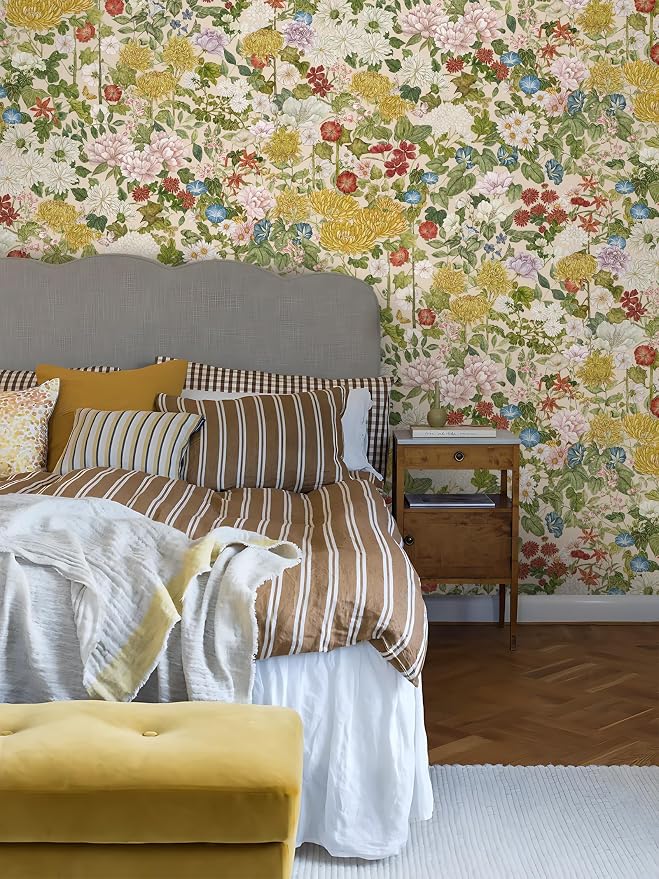 Floral Wallpaper Peel and Stick Boho Wall Paper Removable Waterproof - Image 6