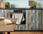 FLFK Peel and Stick Wallpaper Vintage Grey Wood Contact Paper - Image 3