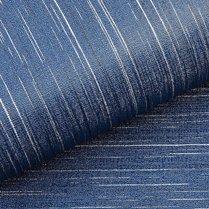 Livelynine 15.8x394 Navy Blue Peel and Stick Wallpaper Dark Indigo Textured - Image 7