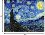 Van Gogh Canvas Wall Art: Starry Night Landscape Painting Picture Reproduction - Image 7