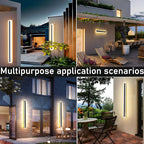 47.2inch-2Pack Long Outdoor Modern LED Wall Light, 38W Waterproof IP65 Warm - Image 7